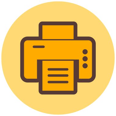 Yazıcı. Web simgesi basit illüstrasyon