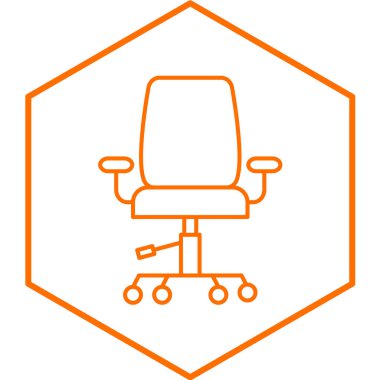 Ofis koltuğu ikonu. vektör illüstrasyonu