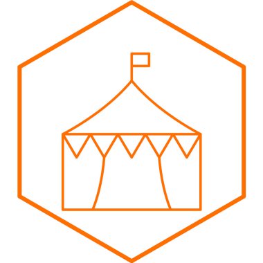 Çadır ikonu. vektör illüstrasyonu