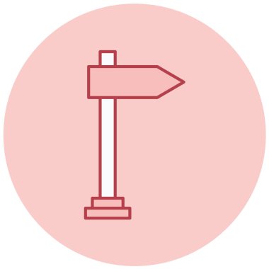 İşaret levhası Web simgesi basit illüstrasyon