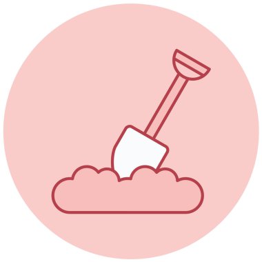 Kürek. Web simgesi basit illüstrasyon