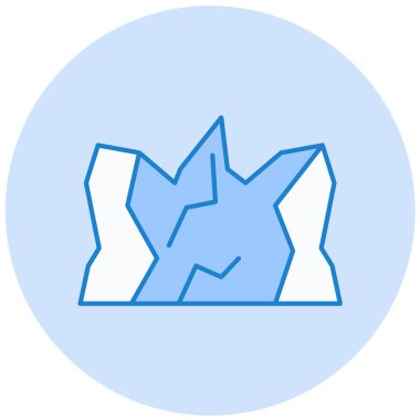 Bir dağ simgesinin vektör illüstrasyonu