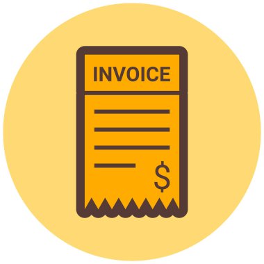 Fatura. Web simgesi basit illüstrasyon