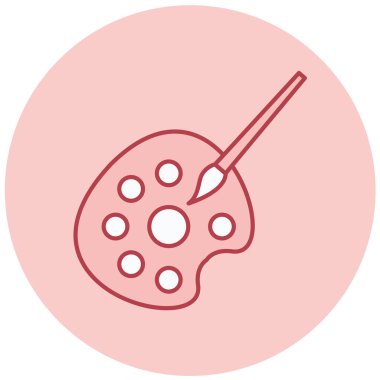 Palet 'i boya. Basit illüstrasyon