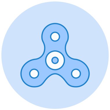 Web, mobil ve bilgi grafikleri için kıpır kıpır düz simge. Mavi arkaplanda beyaz vektör düğmesi izole edildi