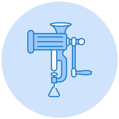 Kıyma makinesi. Web simgesi vektör illüstrasyonu