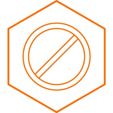 Yasak simgesi beyaz arkaplanda izole edildi. vektör illüstrasyonu