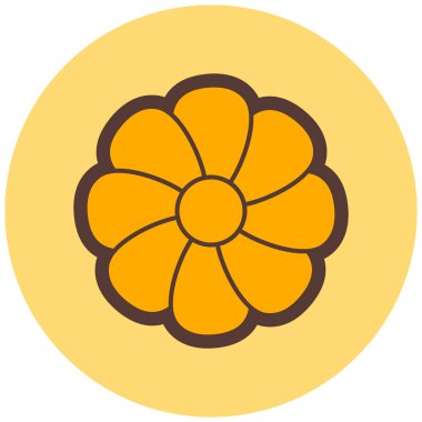 Çiçek. Web simgesi basit illüstrasyon