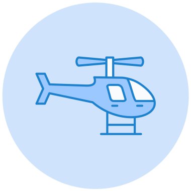 Helikopter. Web simgesi basit illüstrasyon