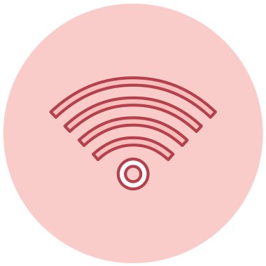 Kablosuz. Web simgesi basit illüstrasyon