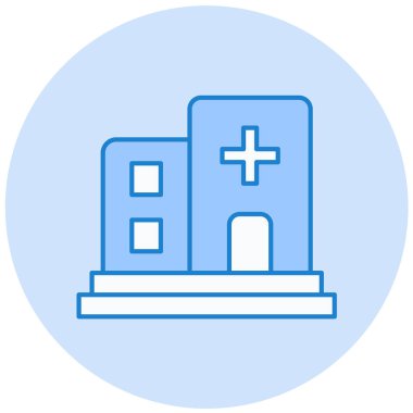 Hastane. Web simgesi basit illüstrasyon