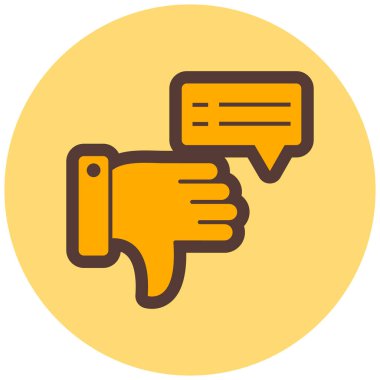 Hoşlanmıyorum. Web simgesi basit illüstrasyon