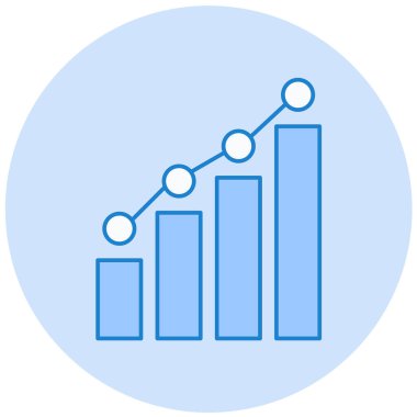 bar çizelgesi simgesi, vektör illüstrasyonu