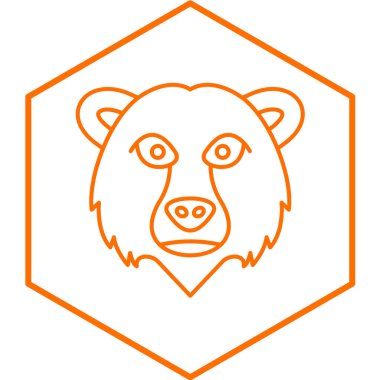 Ayı aslanının vektör çizimi