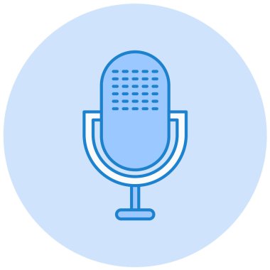 Mikrofon. Web simgesi basit tasarım