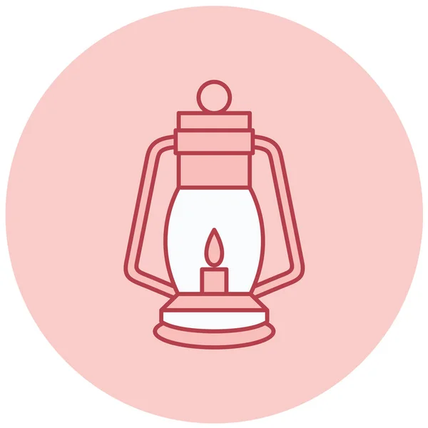 Lanterna Ícone Web Ilustração Simples —  Vetores de Stock