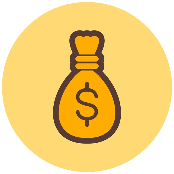 Dollar Bag Web Icon Simple Illustration — Image vectorielle