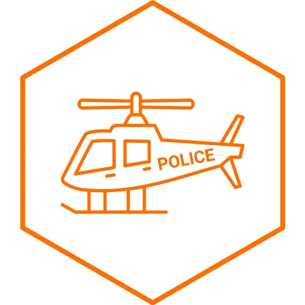 Helicopter Icon Trendy Style Isolated Background — Vetor de Stock