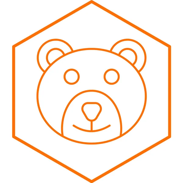 Teddybär Symbol Vektor Illustration — Stockvektor