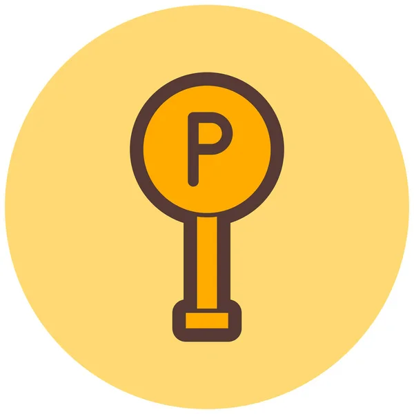 Parcheggio Web Icon Design Semplice — Vettoriale Stock