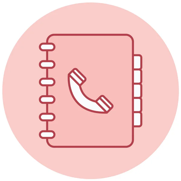 Phone Book Web Icon Simple Illustration — Vector de stock