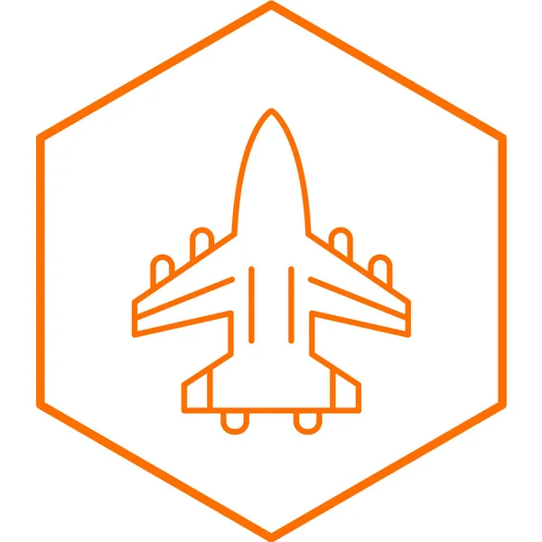 Ilustración Vectorial Jet Icono — Vector de stock