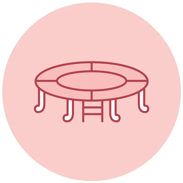 Icône Balle Tennis Table Schéma Plan Vectoriel Illustration Pictogramme — Image vectorielle