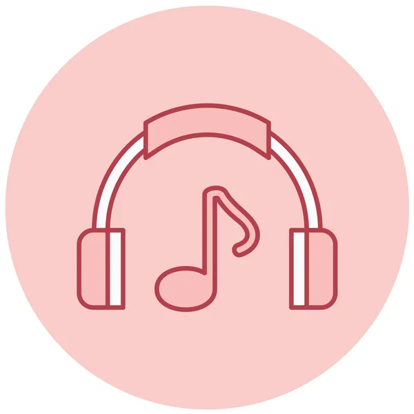 Música Icono Web Ilustración Simple — Vector de stock