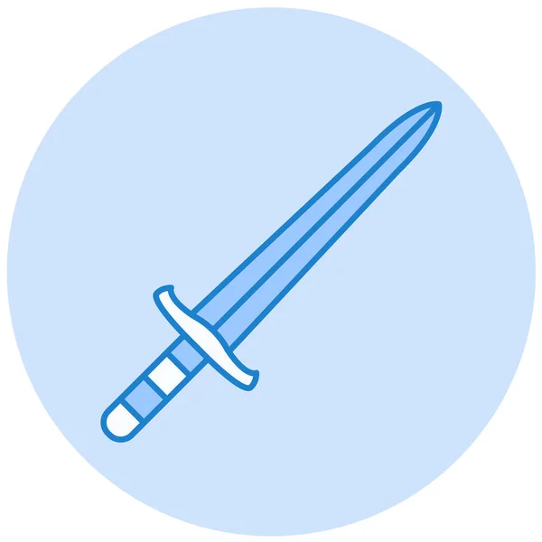 Icono Espada Ilustración Vectorial — Vector de stock