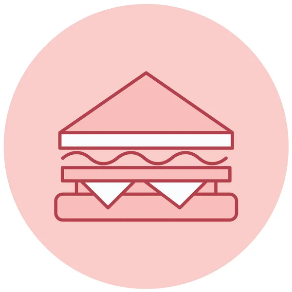 Sandwich Web Icon Simple Design — Stock Vector