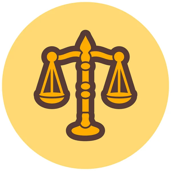 Droit Justice Vecteur Icône Moderne Fond Simple — Image vectorielle