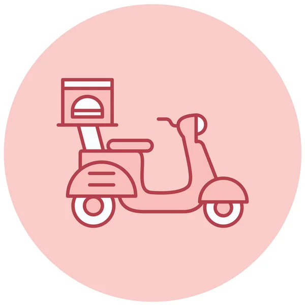 Scooter Ícone Web Ilustração Simples —  Vetores de Stock