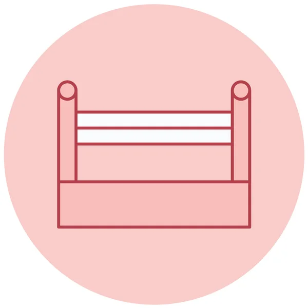 Bett Web Symbol Einfache Illustration — Stockvektor