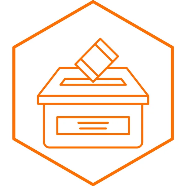 Icono Voto Esbozo Ilustración Iconos Vectores Cajas Madera Para Web — Vector de stock