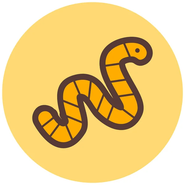 Schlange Web Symbol Einfache Illustration — Stockvektor