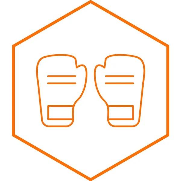 Icono Guantes Caja Ilustración Simple Vector Diseño — Vector de stock