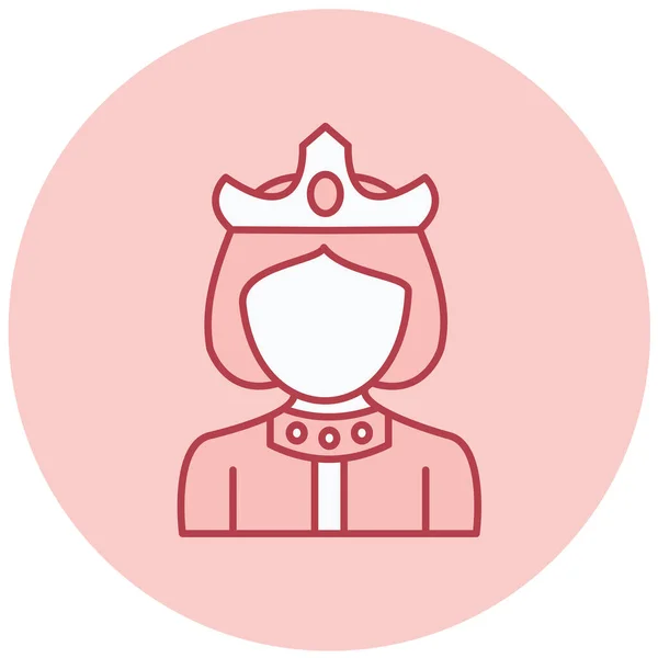 Avatar Symbol Der Prinzessin Vektor Illustration — Stockvektor