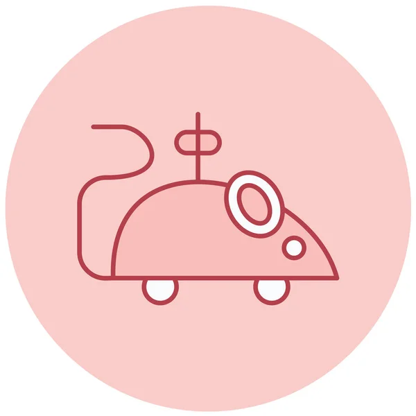 Ratte Spielzeug Symbol Einfaches Design Vektor Illustration — Stockvektor
