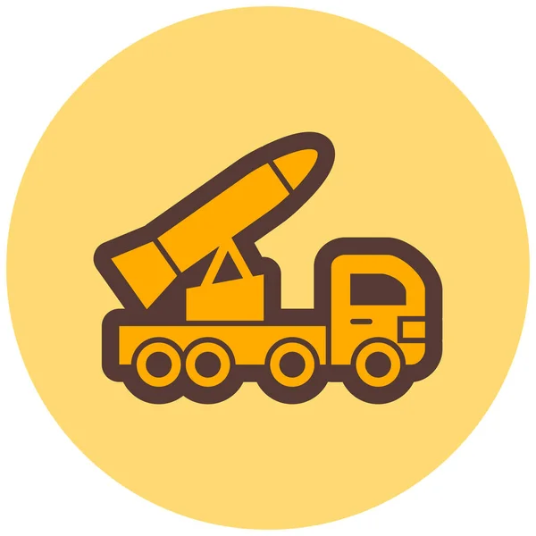 Lkw Mit Rakete Web Symbol Einfache Illustration — Stockvektor