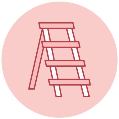 Merdiven. Web simgesi basit illüstrasyon