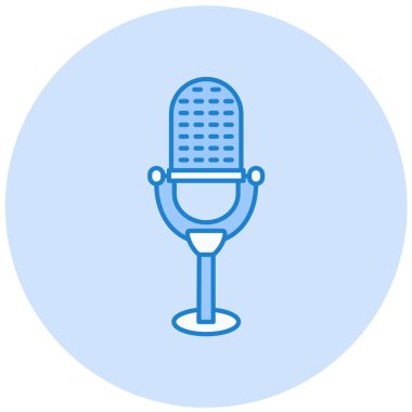 Mikrofon. Web simgesi basit tasarım