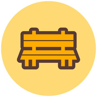 Yedek kulübesi Web simgesi basit illüstrasyon