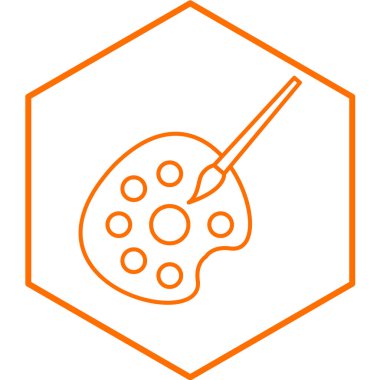 boya palet simgesi. vektör illüstrasyonu