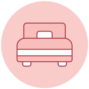 Yatağa. Web simgesi basit illüstrasyon