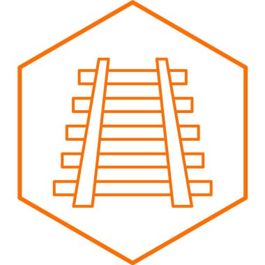 Demiryolu ikonu. vektör illüstrasyonu