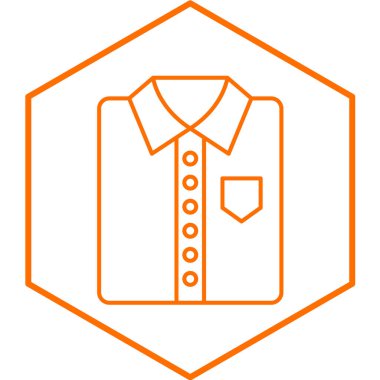 elbise gömleği simgesi, basit tasarım vektör illüstrasyonu