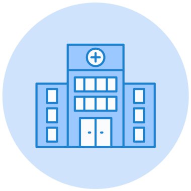 Hastane binası ikon vektör illüstrasyonu
