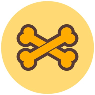 Kemik. Web simgesi basit illüstrasyon