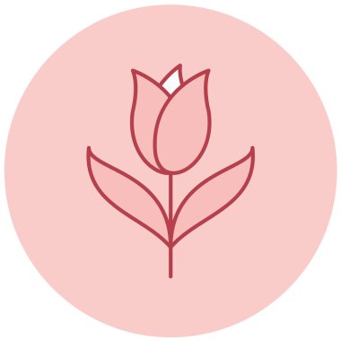 Lale. Web simgesi basit illüstrasyon