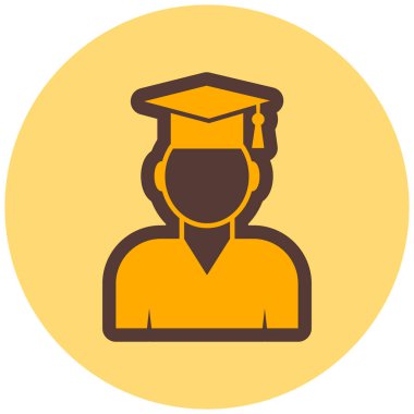 mezuniyet simgesi, vektör illüstrasyonu